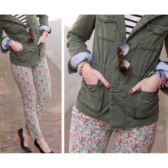 J Crew Sz 26 Toothpick Crop Floral Print Jean Liberty Bloom Emma Georgina Spring - Picture 4 of 14